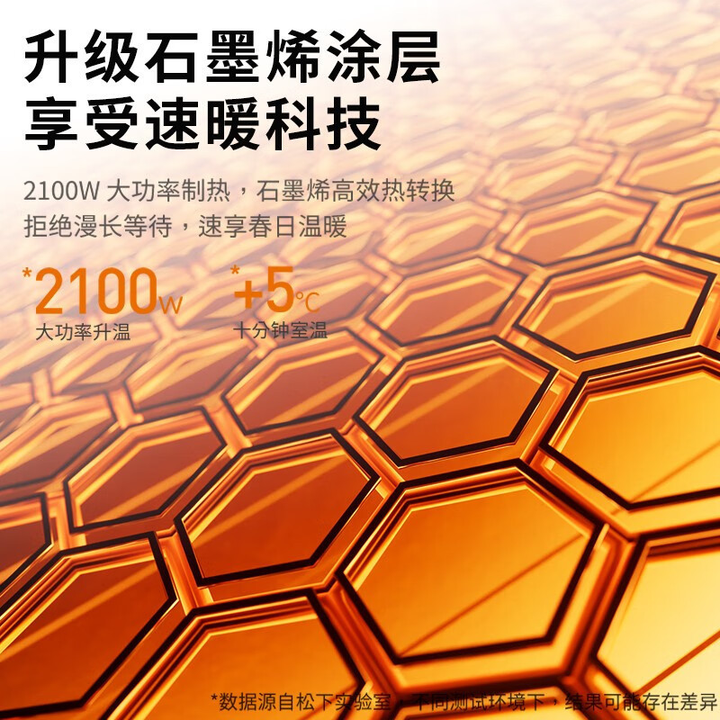 松下(Panasonic)欧式快热炉取暖器 石墨烯电暖器智能遥控家用恒温定时浴室防水落地/壁挂两用 DS-A2158CW