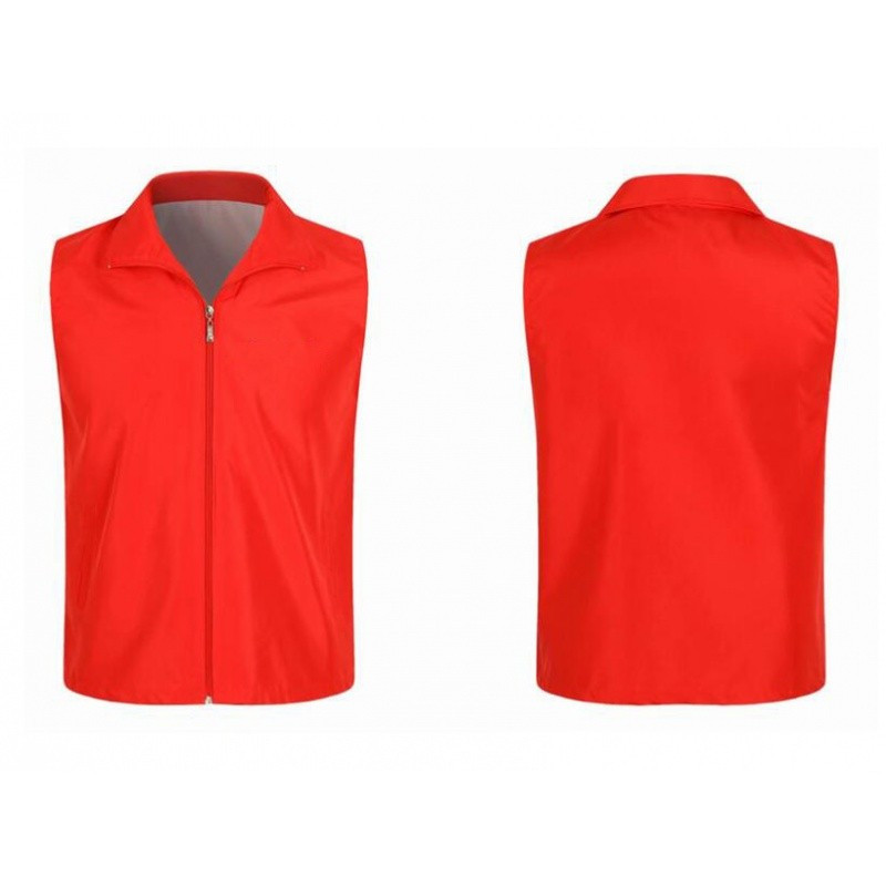 义工爱心公益活动宣传党员复合超市团体工作服印字定制 红色马甲 均码