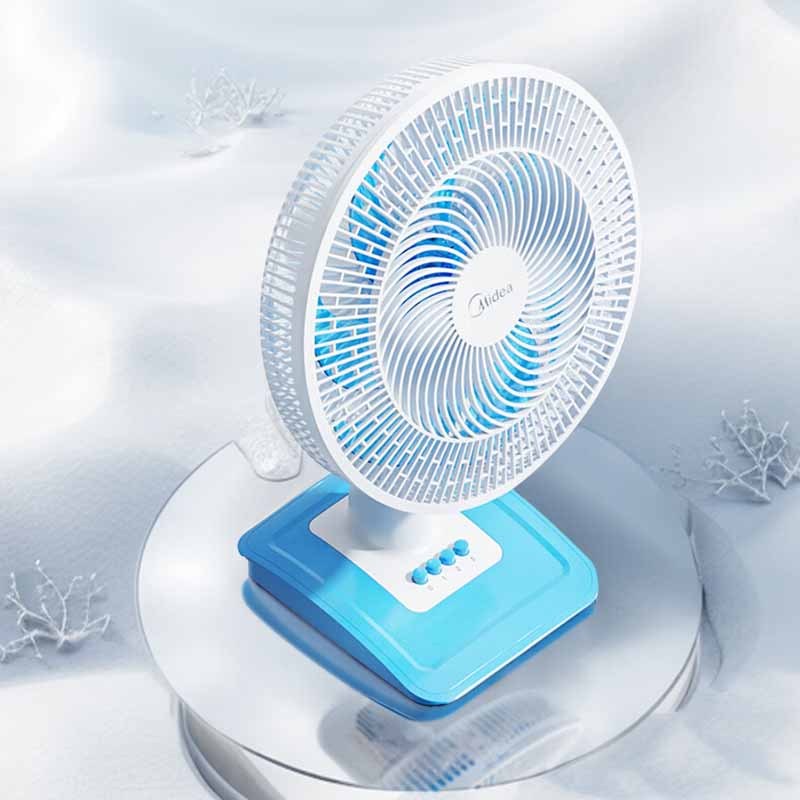 美的电风扇台式FGAU40D七叶柔风轻音桌面节能省电摇头高清大图
