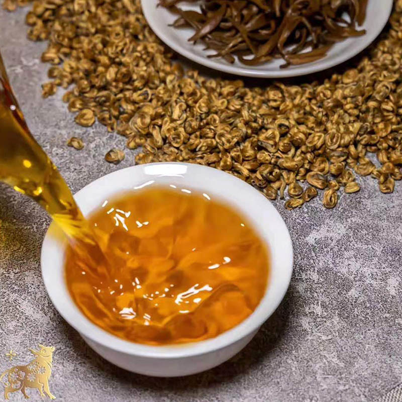 痴福 茶叶新茶一级金丝滇红500g云南滇红茶叶蜜香黄金螺单芽很好喝