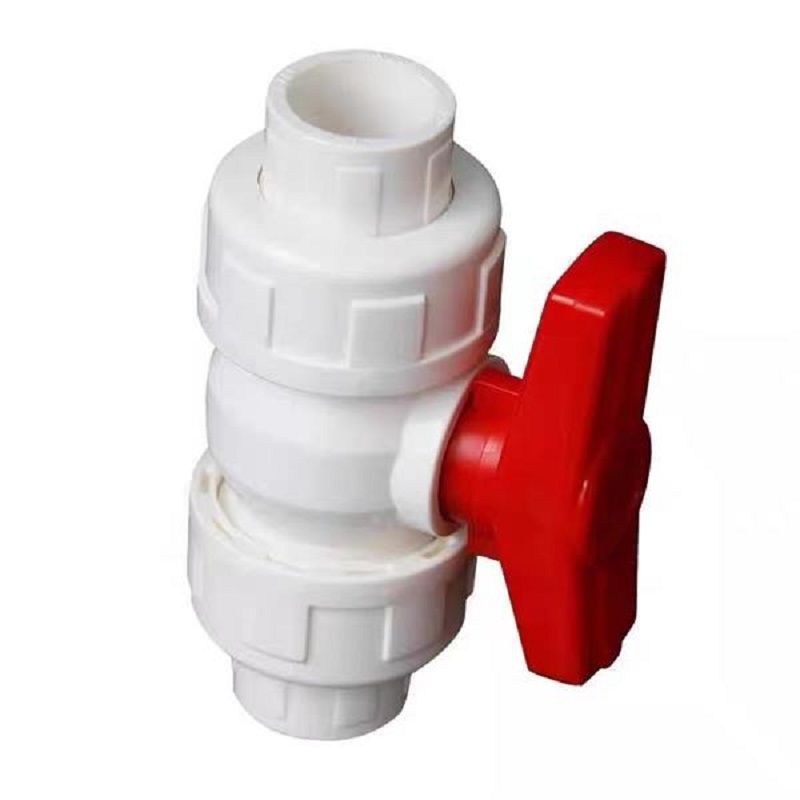 盛京联硕 PVC双活接球阀双由令阀门 DN100(内径110mm) 4寸 个高清大图