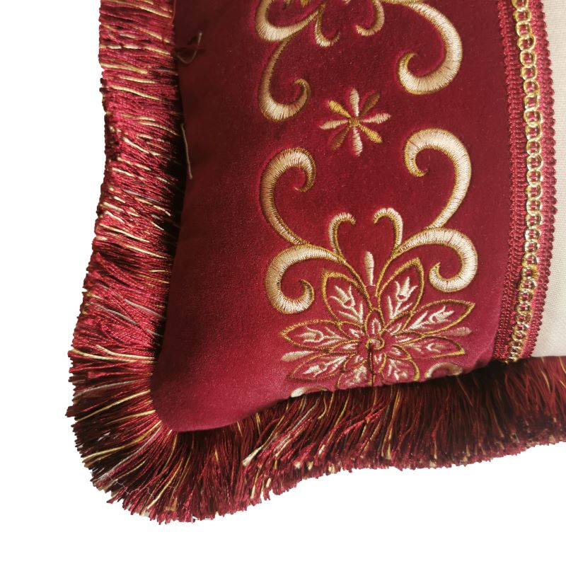 丽绣坊 商务绣花靠枕 50*35CM高清大图