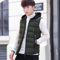丹杰仕 羽绒棉马甲男秋冬季韩版保暖加厚背心帅气面包服无袖坎肩马夹外套潮