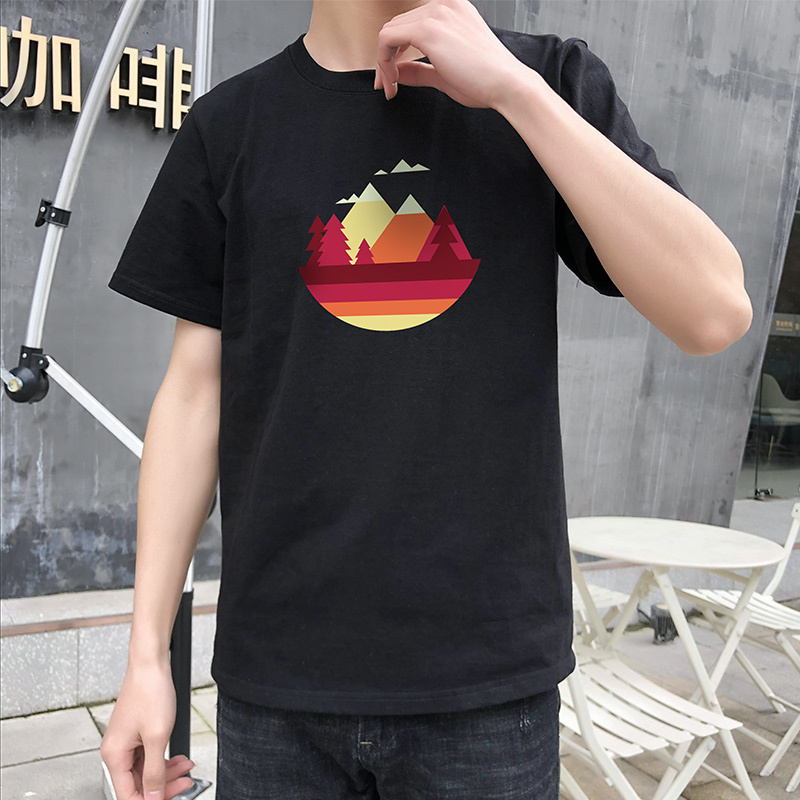 拓路者夏季原创2020新款印花纯棉短袖ins青年学生休闲宽松男士百搭T恤潮
