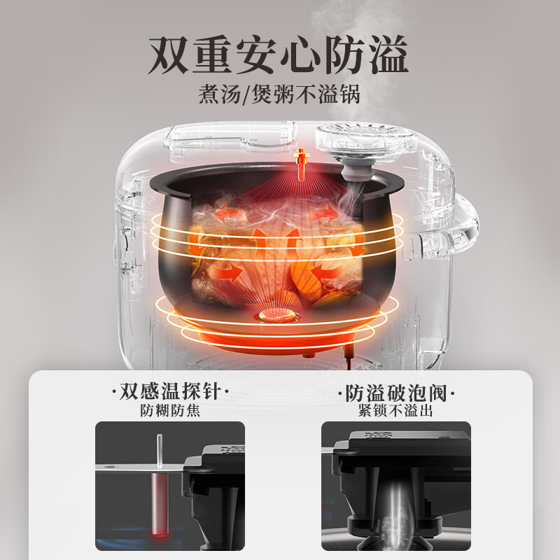 小熊(Bear)电饭煲 2~3人迷你小容量智能预约 多功能微压柴火元釜内胆2L 电饭锅 DFB-B20A1高清大图