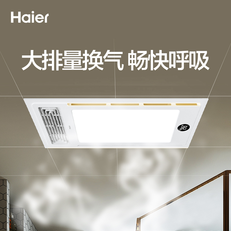 海尔多功能风暖浴霸2400W大功率卫生间浴室暖风机适用集成吊顶D1