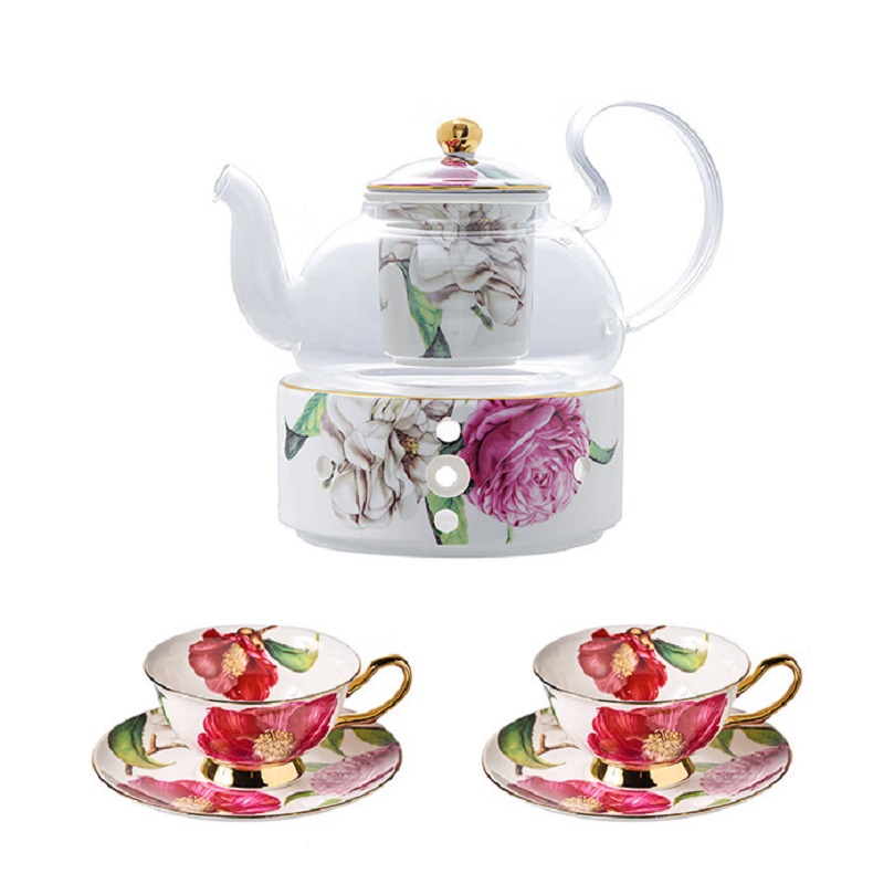 罗莱礼品 诗意游园落樱花茶壶杯碟组套装高清大图