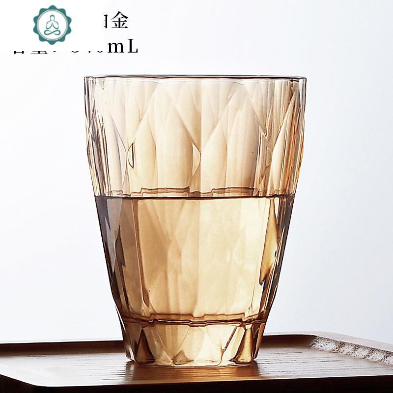 加厚网红水杯耐高温高颜值家用北欧风ins风杯玻璃杯