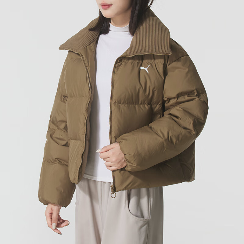 彪马(PUMA)羽绒服女装新款日常通勤连帽防风羽绒外套防寒保暖运动休闲服691045-47 ZP高清大图