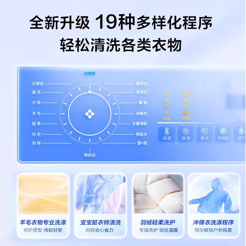 海尔(Haier)滚筒洗衣机全自动 超薄 10公斤大容量双喷淋防残留EG100MATE28S[MATE2S升级款]