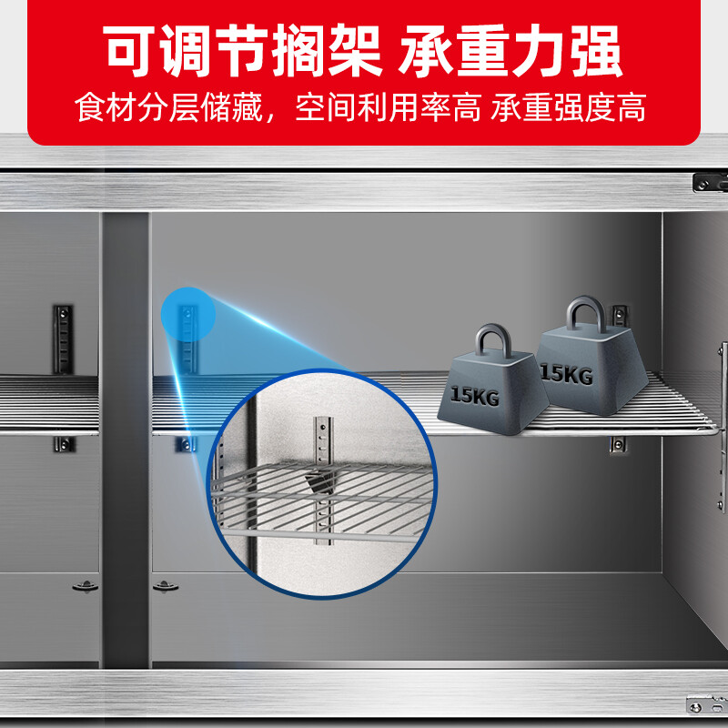 星星 BCD-1300TE六门双温1202升厨房冰箱上冷冻下冷藏不锈钢餐饮后厨商用保鲜设备 六门双温款 铜管制冷高清大图