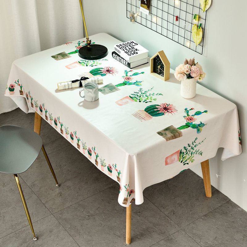 桌布防水防烫防油免洗pvc餐桌布布艺长方形网红ins北欧茶几垫家用