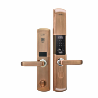 亚太天能(TENON)智能安防指纹锁 锌合金家用指纹密码锁电子门锁 T8e 深红古铜