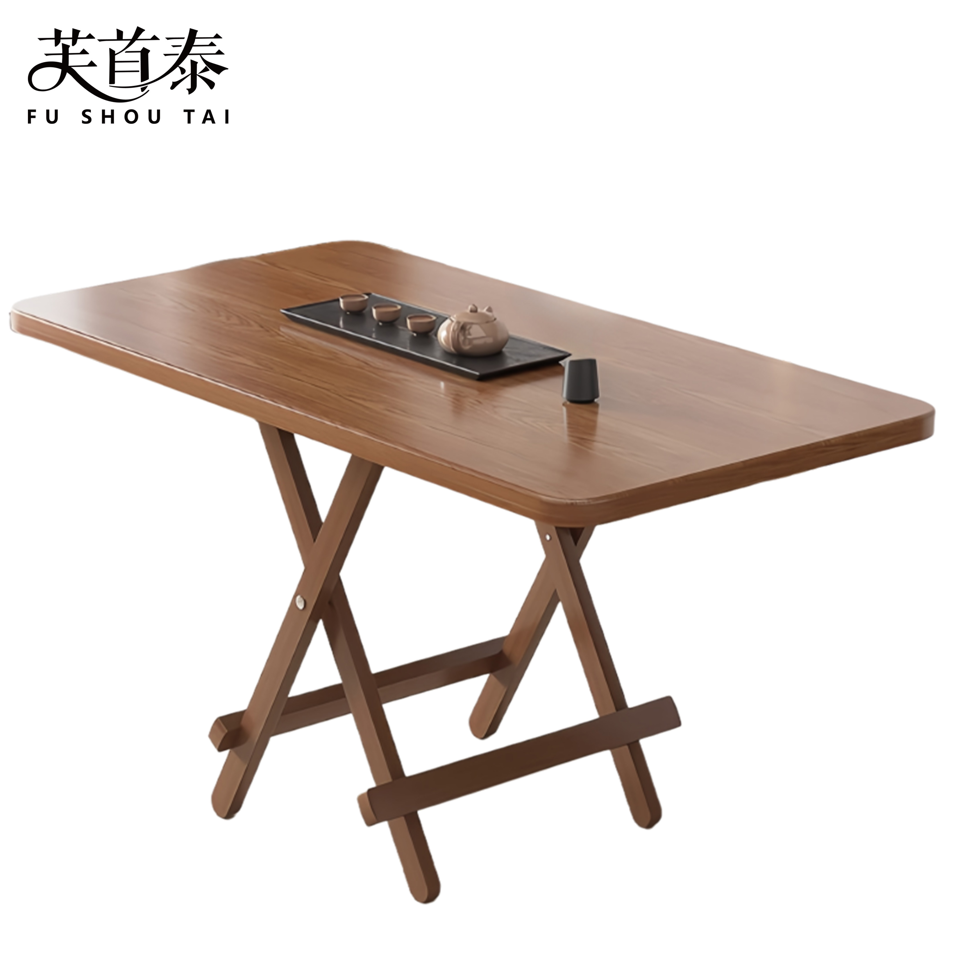 芙首泰折叠餐桌1200*600*720mm张高清大图