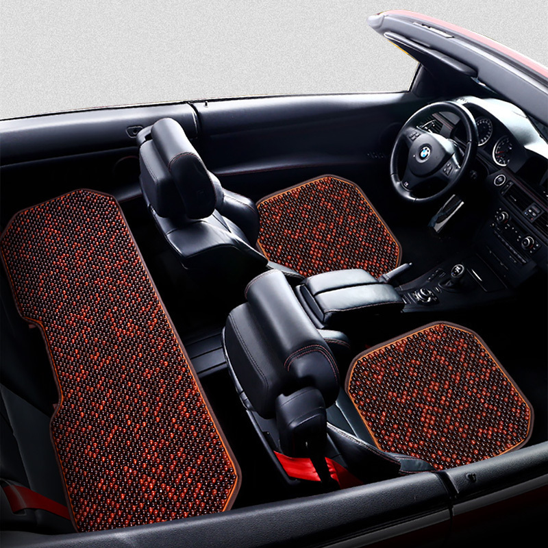 美帮汇夏季木珠汽车坐垫 透气椅垫凉垫单片 夏天珠子座垫单个屁屁垫通用