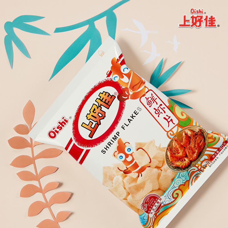 上好佳 鲜虾片 40g 膨化食品网红办公室休闲零食