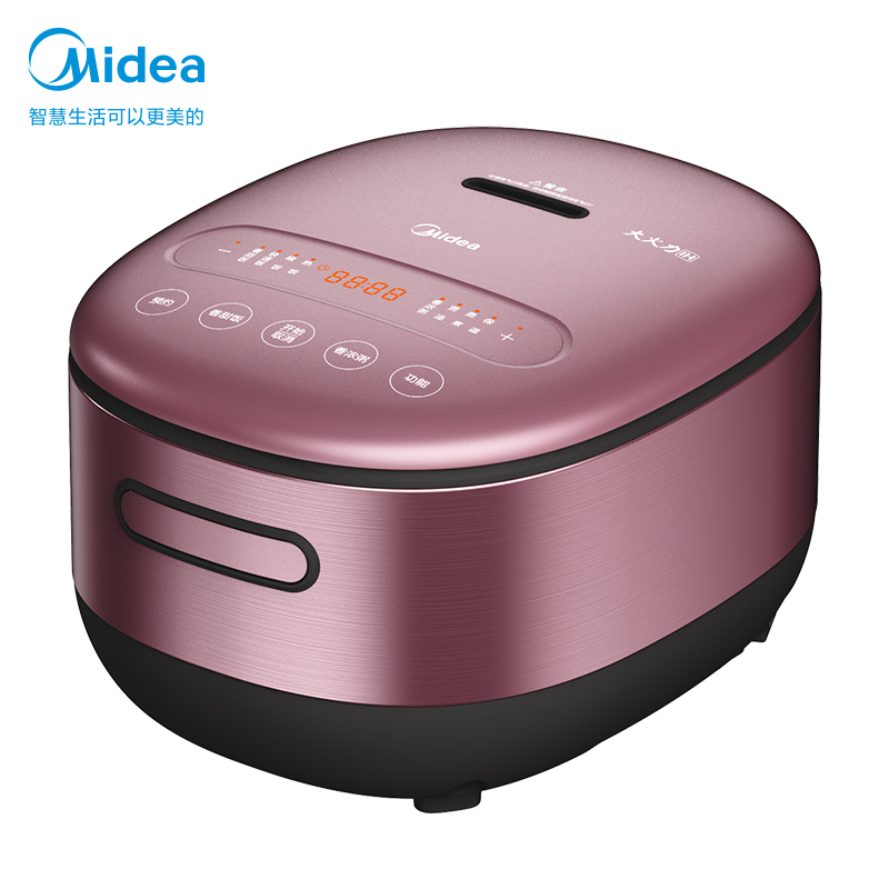 美的(Midea)电饭煲CFB4090H 精钢釜内胆 IH立体加热 1300W 一键操控 不粘涂层 4L大容量家用电饭煲