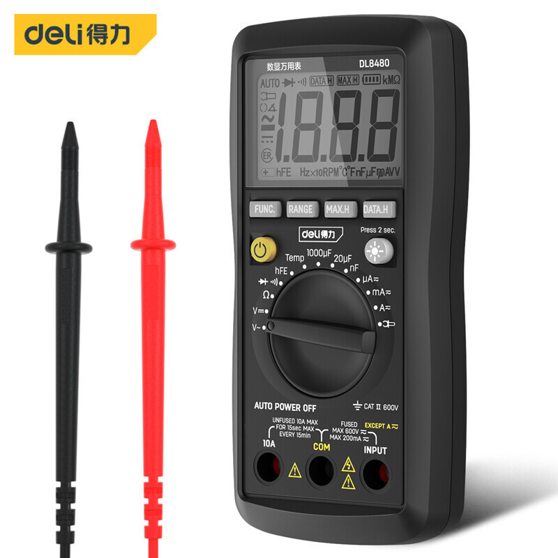 万用表 得力/deli DL8480 数字万用表高清大图