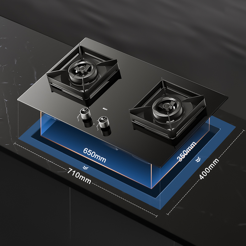 老板名气燃气灶家用双灶 煤气灶天然气灶嵌入灶台天然气炉灶6510b
