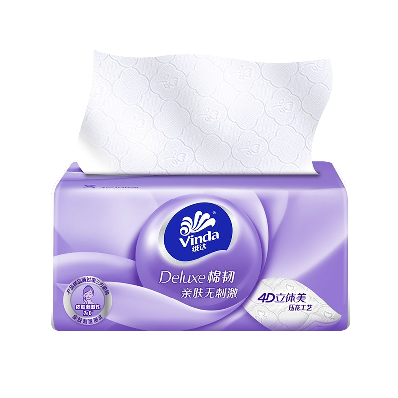 维达抽纸立体美4D压花3层100抽8包S码家庭装家用餐巾纸面巾纸抽东北三省,河北,北京疫情原因不能发货