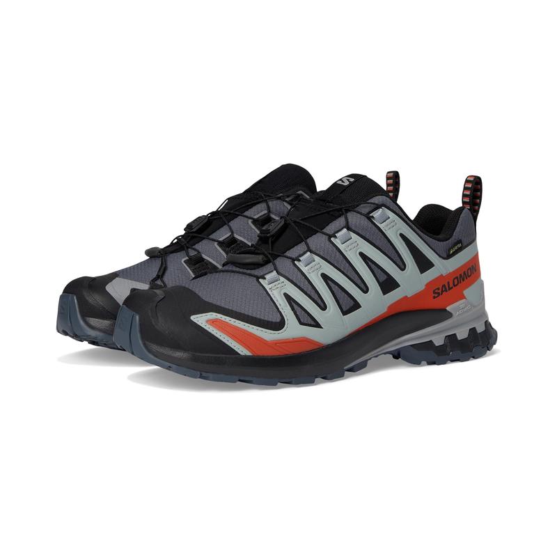 萨洛蒙(SALOMON)越野跑鞋防水防滑耐磨抓地力强户外运动鞋男 Turbulence/Black/Burnt_Ochre 44.5