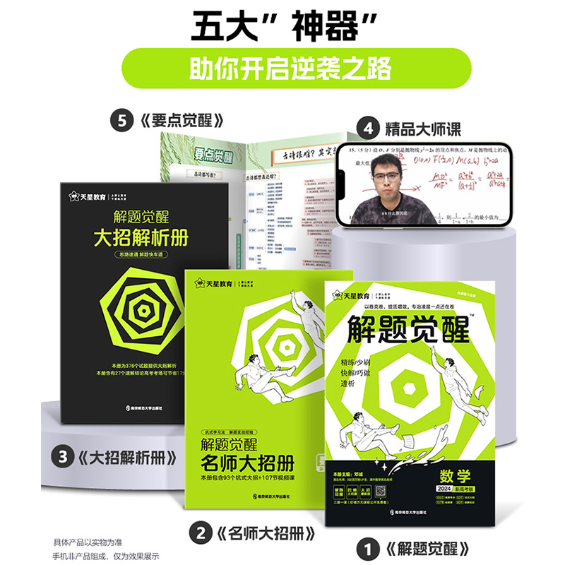 [3本套装]数学+物理+化学 高中 [正版]2024版解题觉醒语文数学英语物理化学一化儿政治历史地理生物新高考一轮复习资高清大图