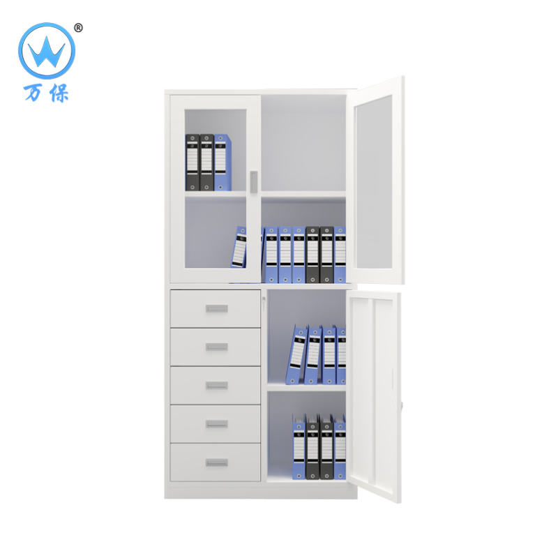 【万保】铁皮文件柜 钢制办公柜 五斗柜 落地文件柜 资料柜 铁皮储物柜