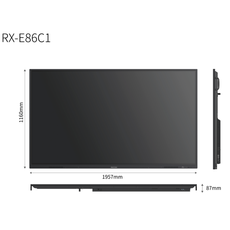 理光(Ricoh)RX-E86C1 86英寸只能会议平板 互动电子液晶显示器 主机(含安卓系统)