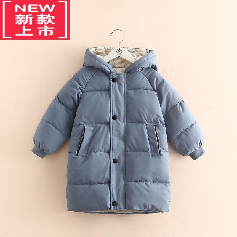 可莉允女童棉服冬季中长款2022男童加厚连帽棉袄洋气xn-0067A图片