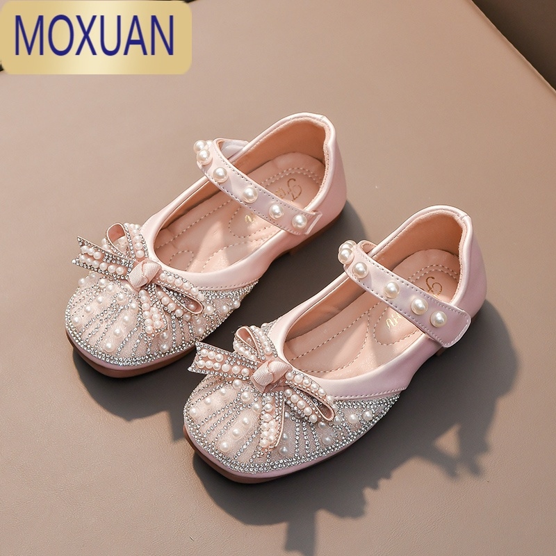 MOXUAN女童鞋凉鞋2022年新款春款中大童软底宝宝公主鞋子儿童水晶鞋夏季