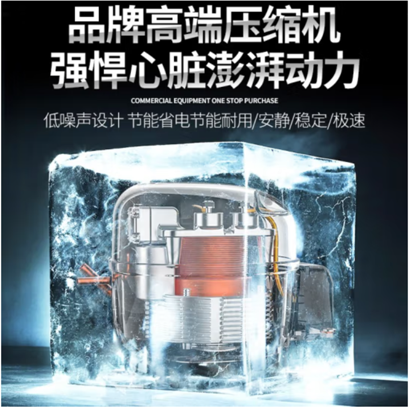 蔚天蓝(WEITIANLAN) 商用四门冰柜 立式厨房保鲜柜节能压缩机冰柜冷藏/冷冻/双温可选工程豪华款高清大图