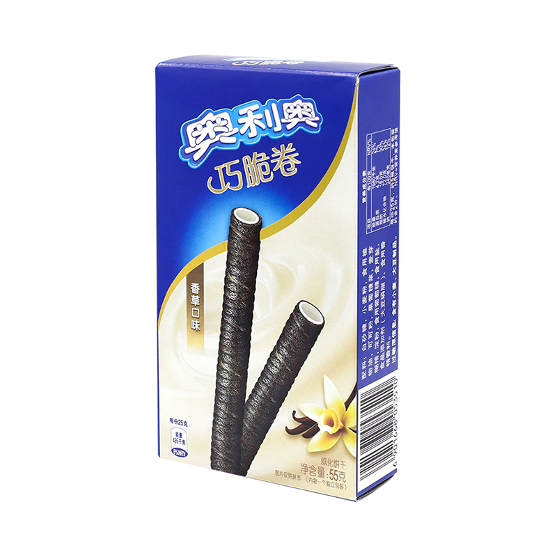 奥利奥 巧脆卷威化饼干(香草口味)55g/盒