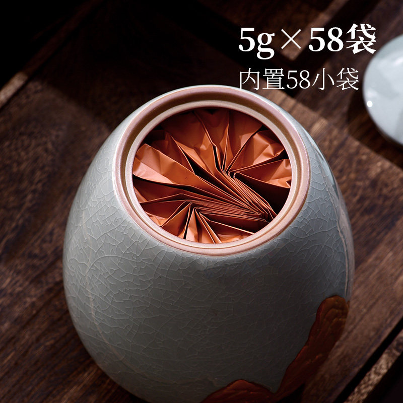 天福茗茶 用情六堡茶一级散茶广西黑茶茶叶礼盒290g高清大图
