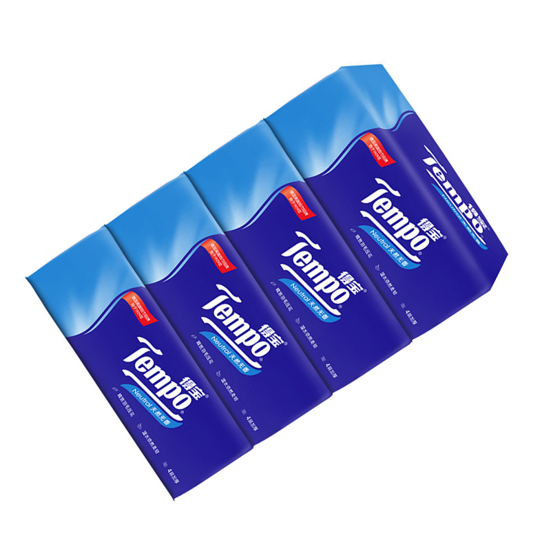 得宝 T2275 90抽4层M码抽纸 (天然无香)抽取式纸面巾 4包/提