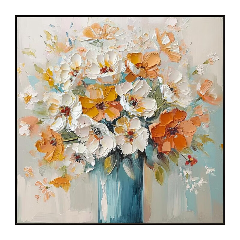 手绘油画 1200*1200mm高清大图