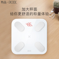 有品picooc Big智能体脂秤 家用电子秤 精准脂肪秤 减脂健身方案 玻璃面板大秤面 支持APP智能曲线体重秤白色