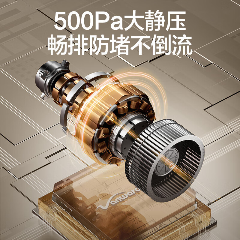 万和[小双翼DJ738 Pro·双腔大吸力]侧吸抽排油烟机24大风量爆炒自清洗一级能效手势控制智旋洗高清大图