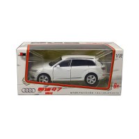 JKM合金玩具汽车模型1:32Q7轿车SUV声光六开门转向避震盒装