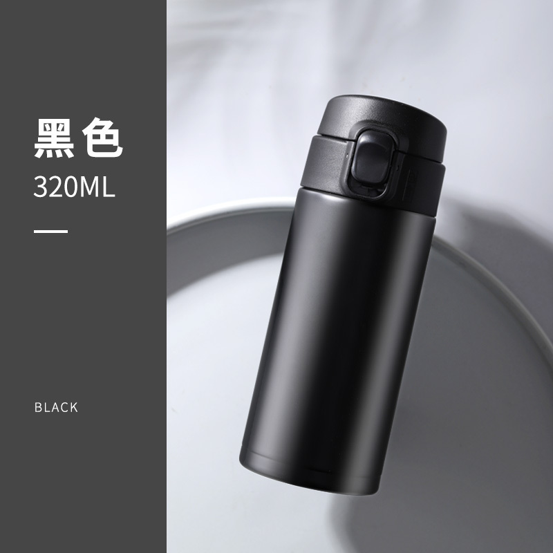 家柏饰(CORATED)弹跳盖保温杯女中学生茶杯防摔简约仙女水杯韩式少女便携高清大图