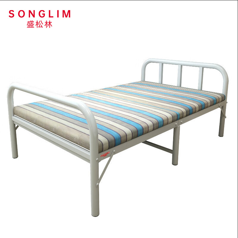 SONGLIM 盛松林 折叠床 100cm宽蓝条[加厚加固款] 张高清大图