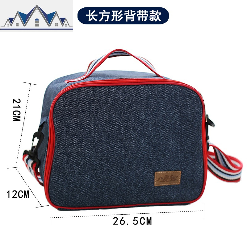 加厚饭盒袋子装带饭的便当妈咪手提包大号防水铝箔圆形保温桶碗兜 三维工匠收纳袋