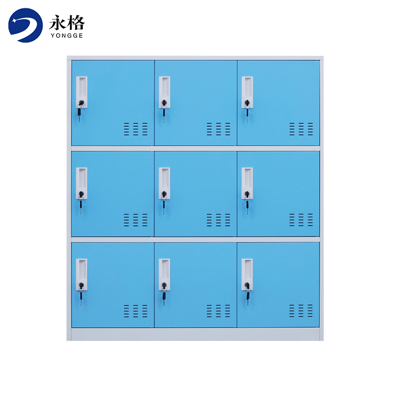 永格办公柜小九门多色更衣柜存包柜鞋柜小矮柜碗柜拆装