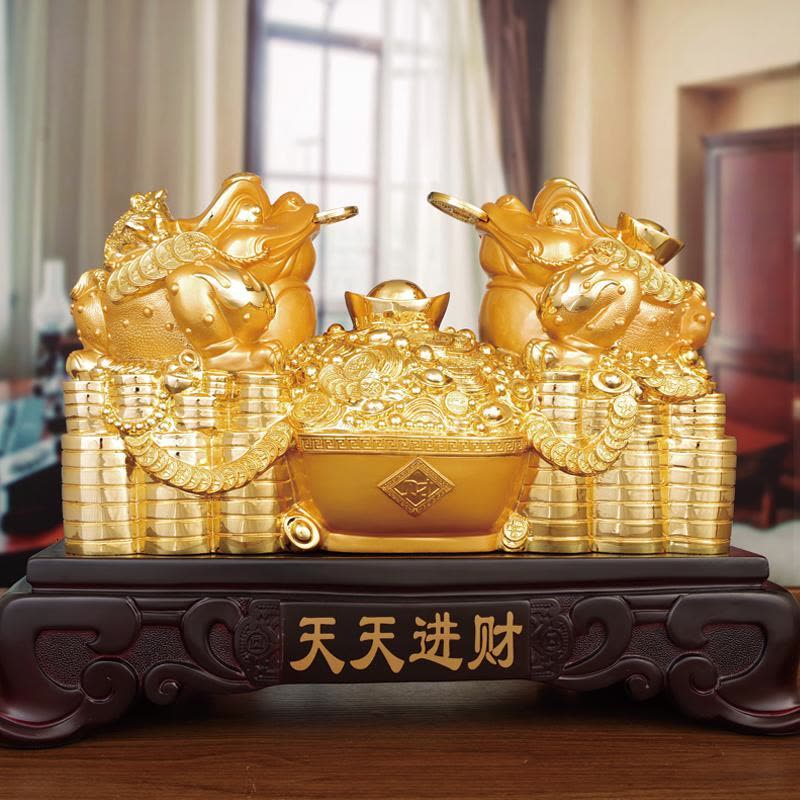美帮汇金蟾摆件大号一对三足蟾蜍店铺开业礼品客厅前台开业乔迁图片