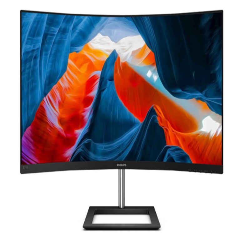 电脑曲面显示器27英寸1500r曲面显示器单台装视频