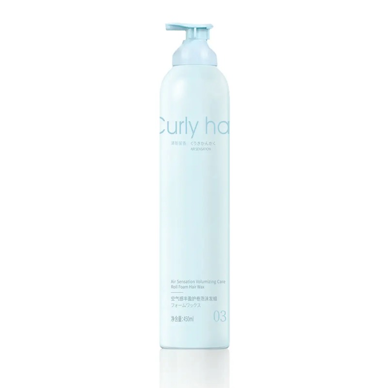 韩方五谷空气感丰盈护卷泡沫发蜡450ml(蓝色)_