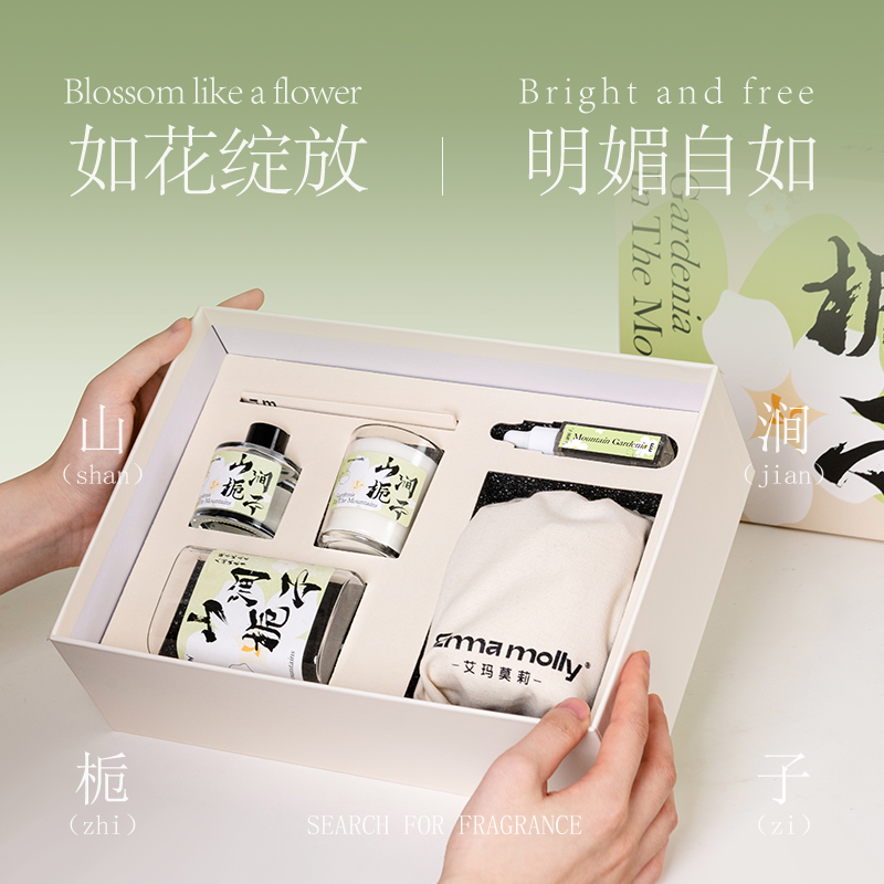 艾玛莫莉SJZZ001-Q-002 山涧栀子香薰礼盒高清大图