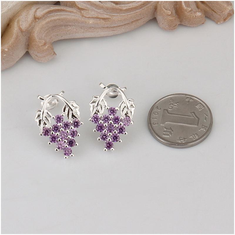 E040 Women silver plated earring 镀925纯银耳环女甜美个性耳钉
