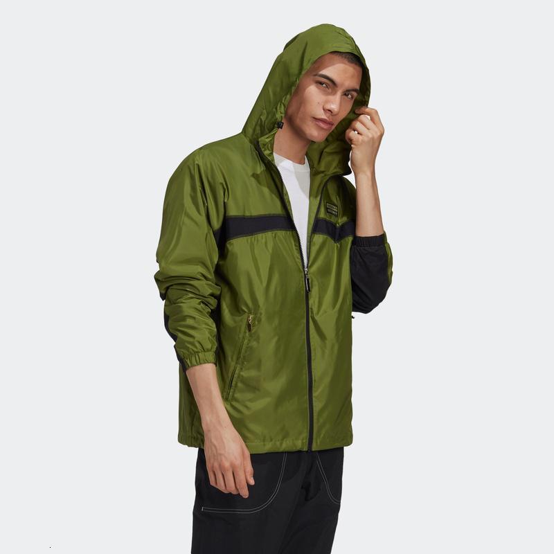 adidas阿迪达斯三叶草风衣男夹克2020新款运动服跑步宽松外套gj6741