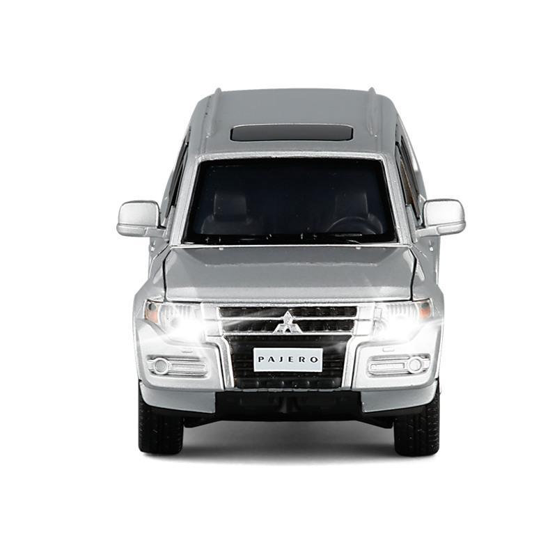 jkm金属仿真132三菱帕杰罗警车山猫v97合金小汽车模型玩具收藏