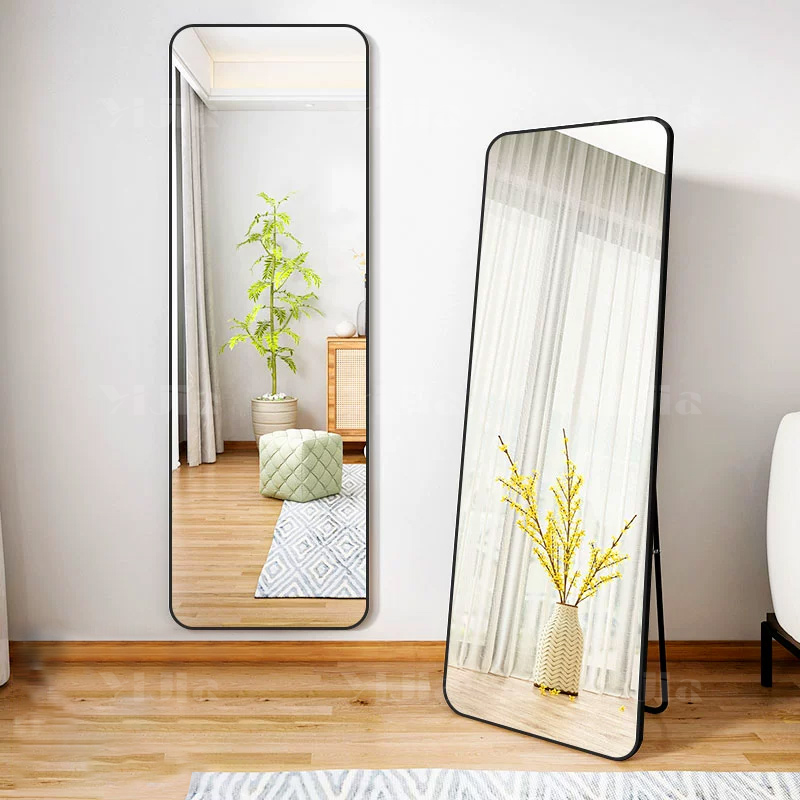 翌嘉YJ-CYJ-26 全身镜家用家用可移动等身墙面女装店试衣舞蹈化妆落地镜 黑色 600*1650高清大图